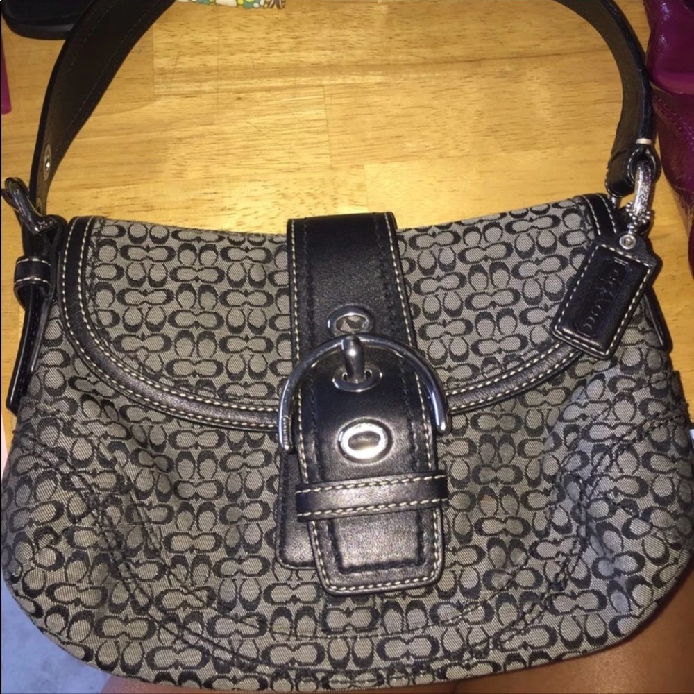 Small black authentic coach handbag